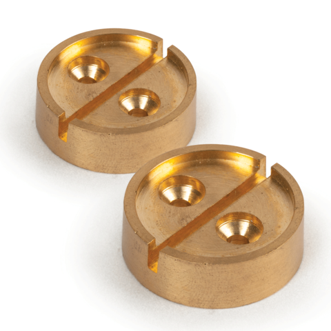 Опечатывающее устройство под нить/проволоку, плашка на 1 печать, КОМПЛЕКТ 2 шт., диам. 27 мм, латунь "Дава"