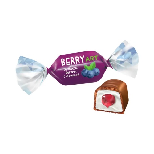 Конфеты BerryArt, со вкусом любимого йогурта и черники 500г "Дава"
