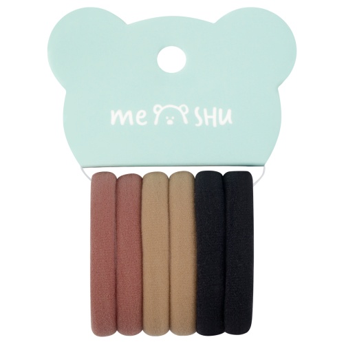 Резинки для волос MESHU Essence горчичные, каштановые, черные 6шт/уп MS_60538 "Дава"