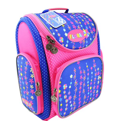 Ранец BG Розовая флора 37*30*17см 2733 "Дава"