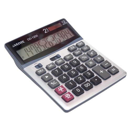 Калькулятор настольный deVENTE DD-1200 (140*178*46мм) 12 разр.,черный 4031337 "Дава"