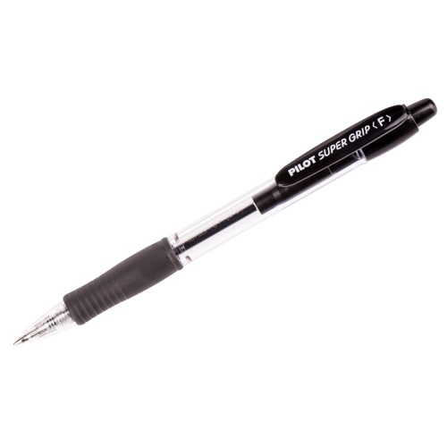 Ручка шариковая автомат PILOT SUPER GRIP BPGP-10R-F-B черная 0,7мм "Дава"