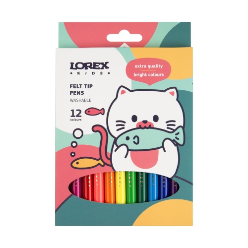 Фломастеры 12цв. LOREX KIDS LXKFPCL-12 "Дава"