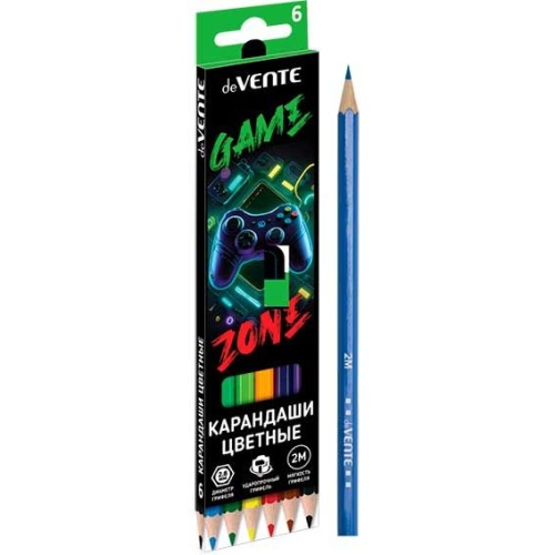 Цветные карандаши  6 цв. deVENTE 5021538 Gamer "Дава"