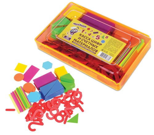 Набор цифр и счетных материалов ЮНЛАНДИЯ Легкий счёт 132 элемента пенал 104751 "Дава"