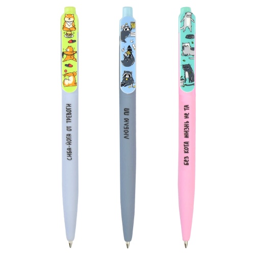 Ручка шариковая автомат Феникс+ Жизнь животных 64913 "Дава"