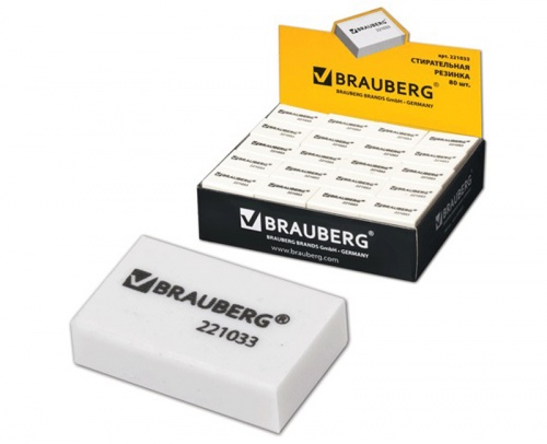 Ластик Brauberg 221033 белый "Дава"