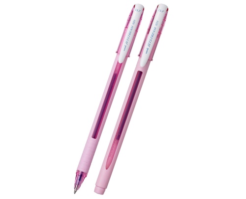 Ручка шариковая UNI JetStream 0,7мм синяя, корпус розовый SX-101-07FL "Дава"