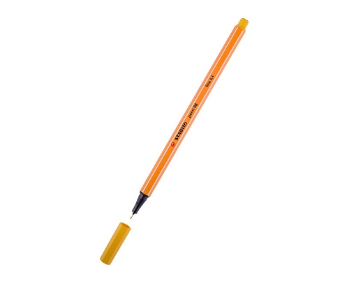 Ручка капиллярная STABILO желтая 88/44   "Дава"