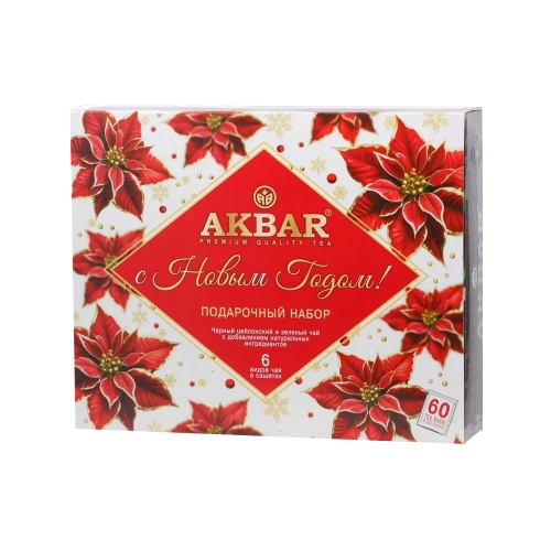 Чай AKBAR Подарочный 6видов по 10п. "Дава"