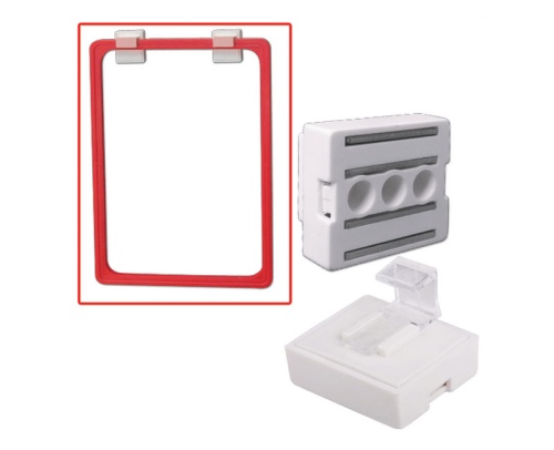 Держатель рамки-POS магнитный для крепления рамки параллельно поверхности, белый, 290272 "Дава"