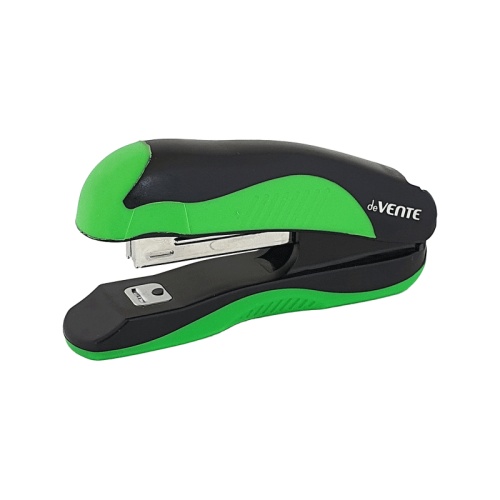 Степлер №10 до 12л deVENTE MonoChrome черный с зеленым 4142001 "Дава"