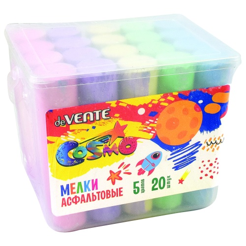 Мелки цветные для асфальта  5цв/20шт deVENTE Cosmo 8078002 "Дава"