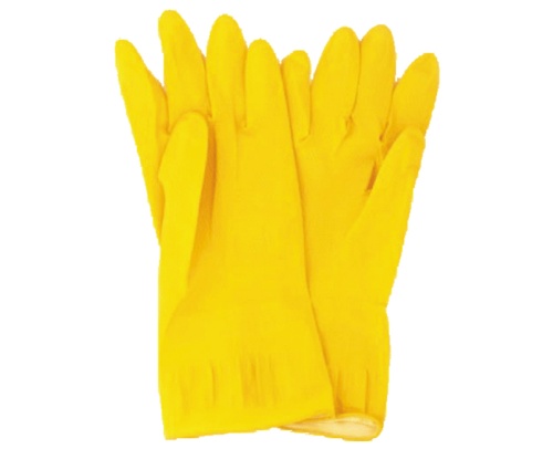 Перчатки резиновые CleanLab с х/б напылением  размер S 9052702 "Дава"