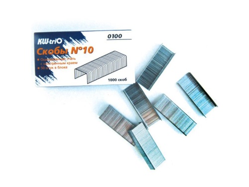 Скобы для степлера №10 KW-triO 1000шт/упак 0100 "Дава"