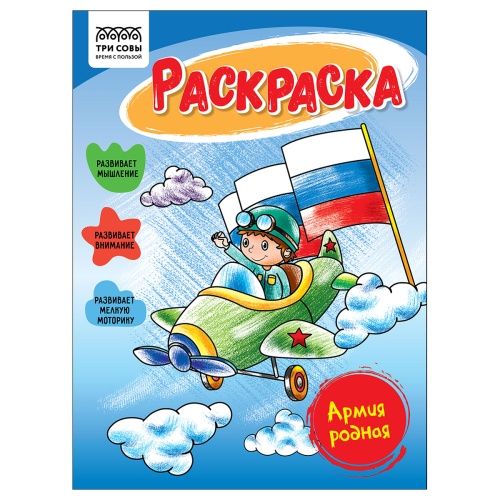 Раскраска А5 ТРИ СОВЫ  Армия родная 16стр. РА5_56176 "Дава"
