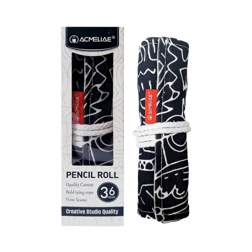 Пенал скрутка Acmeliae 36 отделений черный PR-036B "Дава"