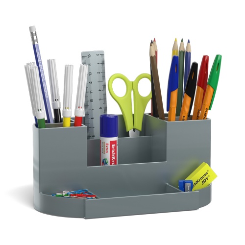 Набор канцелярский 23 предмета ErichKrause Виктория, Ледяной металл, серебряный 55661 "Дава"