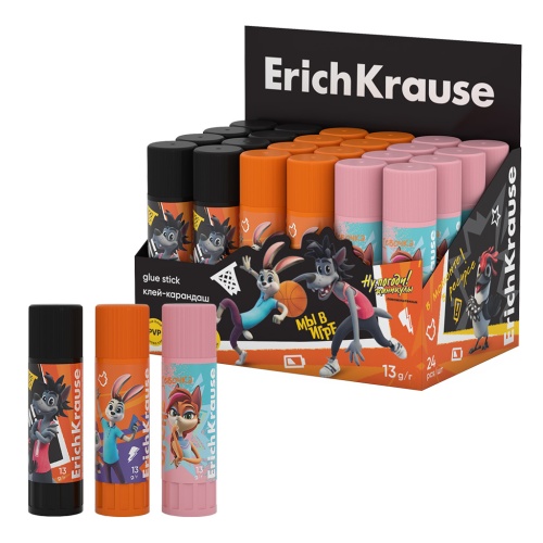 Клей-карандаш 13г ErichKrause Ну, Погоди! Каникулы 62669 "Дава"