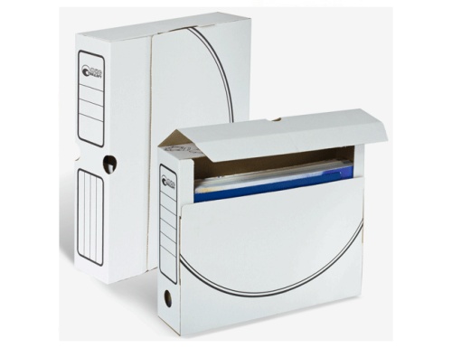 Короб архивный  75мм картон белый на 700л 121485 "Дава"