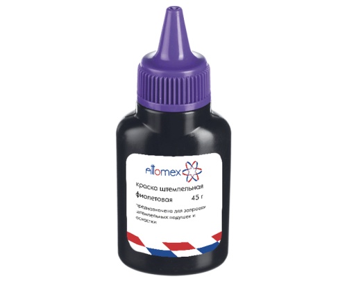 Штемпельная краска Attomex 4112603 45гр фиолетовая "Дава"