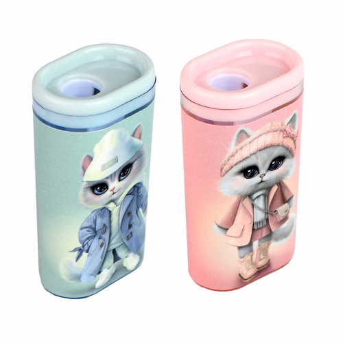 Точилка с контейнером Феникс+ Городские кошечки 69644 "Дава"