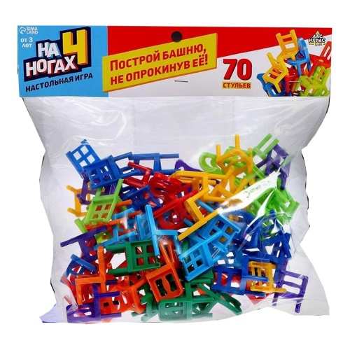 Игра настольная На 4 ногах, большая версия 70 стульев 7722464 "Дава"