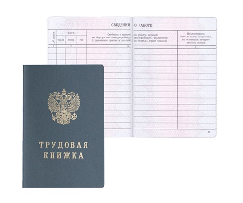 Книжка Трудовая в твердой обложке, 88*125мм "Дава"