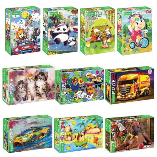 Пазл  104 эл. АССОРТИ 22*32см HATBER "Дава"