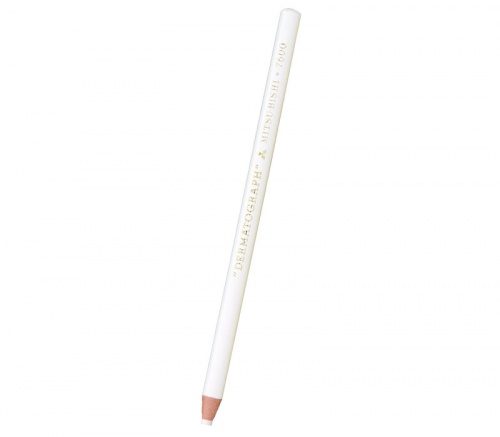 Карандаш специальный восковой UNI Mitsubishi Dermatograph P-7600 белый "Дава"