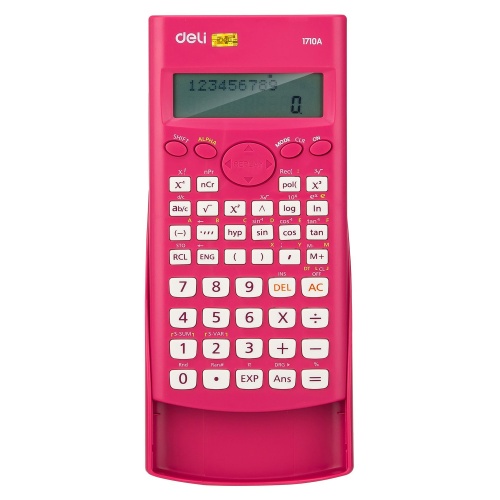 Калькулятор научный Deli E1710A/RED ( 10+2разр.) сертифицирован для ЕГЭ "Дава"