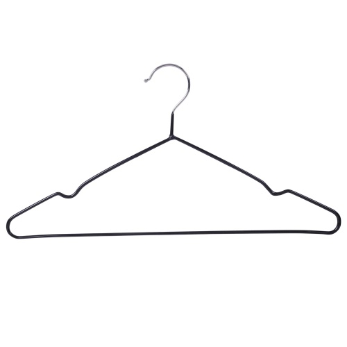 Вешалки-плечики BRABIX PREMIUM 48-50р-р металл антискользящие КОМПЛЕКТ 20 шт черные "Дава"