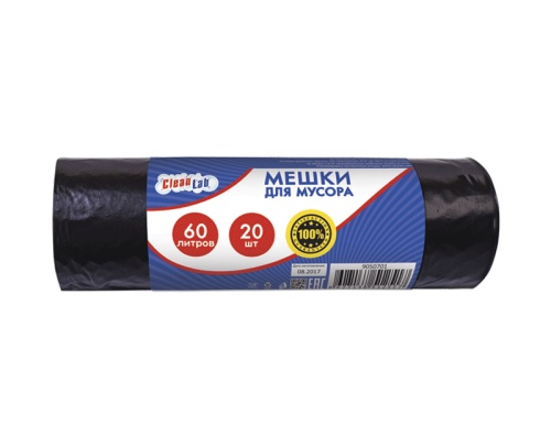 Мешки для мусора  60л/20шт 60*70см 12мкм CleanLab 9050701 "Дава"