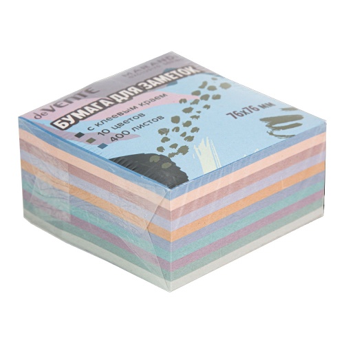 Блок самоклеящийся  76*76мм deVENTE Marandi 400л/10цв 2010423 "Дава"