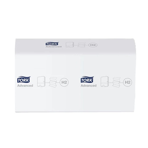 Полотенце бумажное  1пачка 2слоя Tellus(Tork) Advanced (H2)(Z) белые 190л-22,5*21,3см 471150 "Дава"