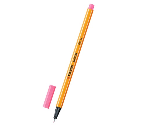 Ручка капиллярная STABILO светло-розовая 88/29 "Дава"