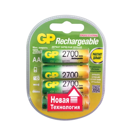Аккумулятор R6(АА) 2700 mAh GP пальчиковый (цена указана за 1 шт) "Дава"