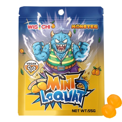 Мармелад жевательный WISICHI охлаждающий, абрикос 55 г  9070506 "Дава"