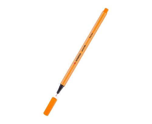 Ручка капиллярная STABILO оранжевая 88/54    "Дава"