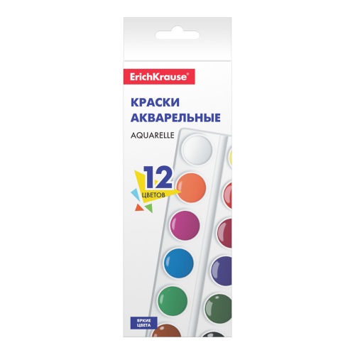 Краски акварельные 12цв. ErichKrause 53447 "Дава"