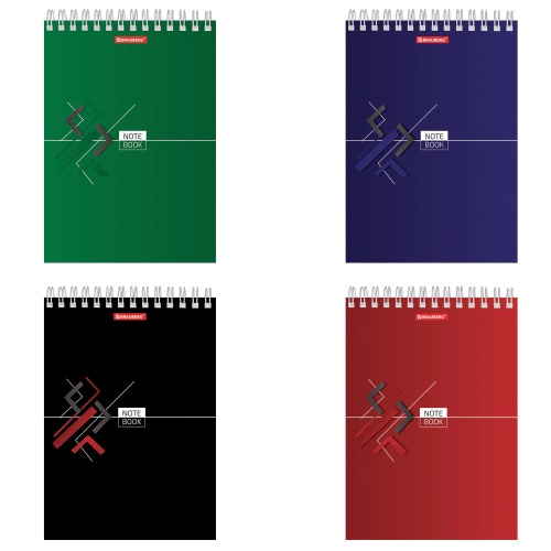 Блокнот А5/80л на спирали BRAUBERG Стильный, жесткая подложка 129818  "Дава"