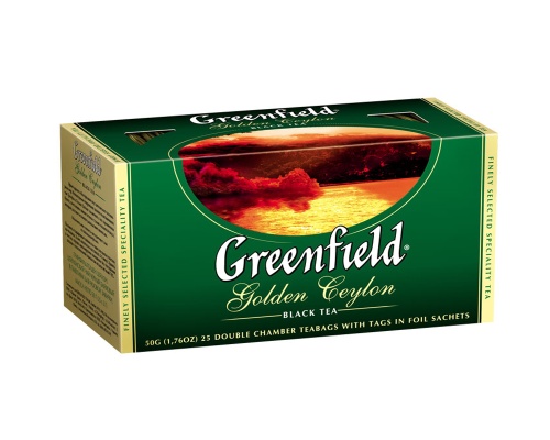 Чай Greenfield Золотой Цейлон/Golden Ceylon 25п "Дава"