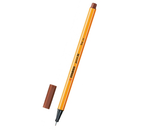 Ручка капиллярная STABILO кроваво-красная 88/38 "Дава"