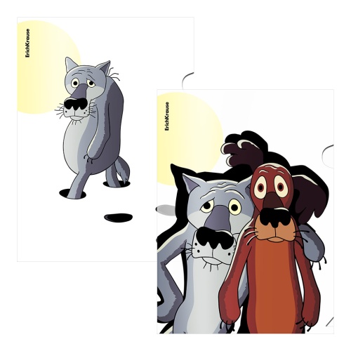 Папка-уголок А4 ErichKrause Жил-был Пёс 61140 ассорти "Дава"