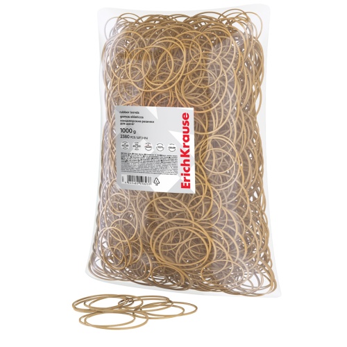 Резинки для денег 1000г ErichKrause натуральный цвет 59823 "Дава"