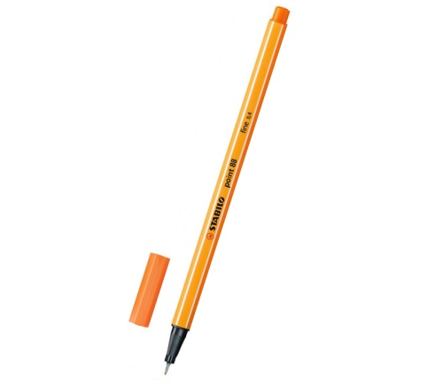 Ручка капиллярная STABILO бледная киноварь 88/30 "Дава"