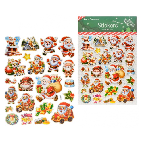 Наклейки Новогодние объемные 31*20,5см Basir N-120 "Дава"