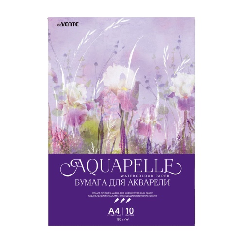 Папка для акварели А4/10л deVENTE Маяк 180г/м2 2131901 "Дава"