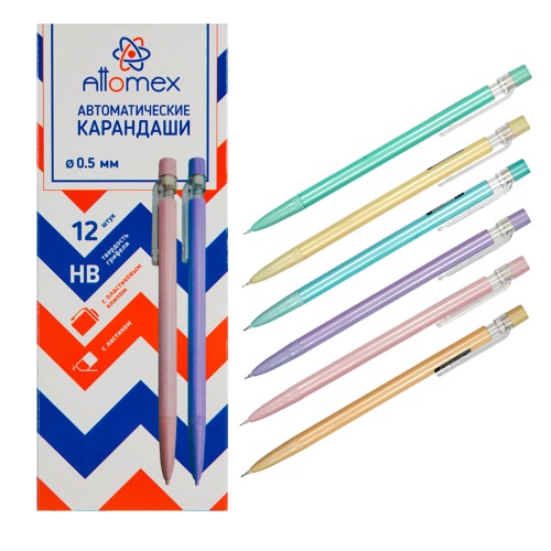Карандаш механический 0,5мм Attomex ассорти 5010434  "Дава"