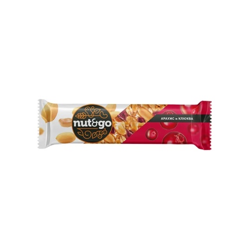 Батончик Nut&Go Арахис и клюква 42г ВК248 "Дава"